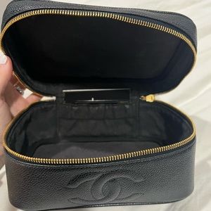 SOLD- Chanel Black Caviar Vanity
